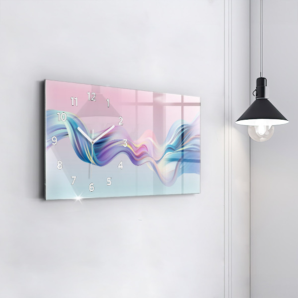 Horloge murale horizontale 'Élément d''écoulement de fluide'