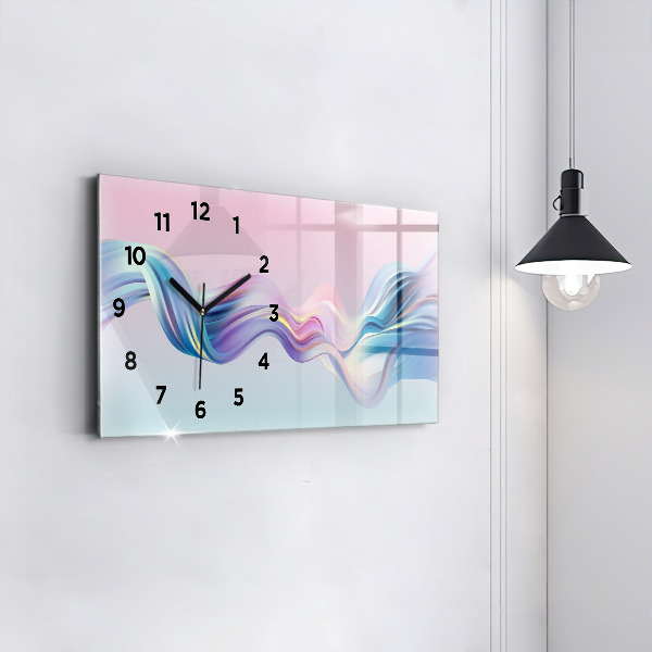 Horloge murale horizontale 'Élément d''écoulement de fluide'