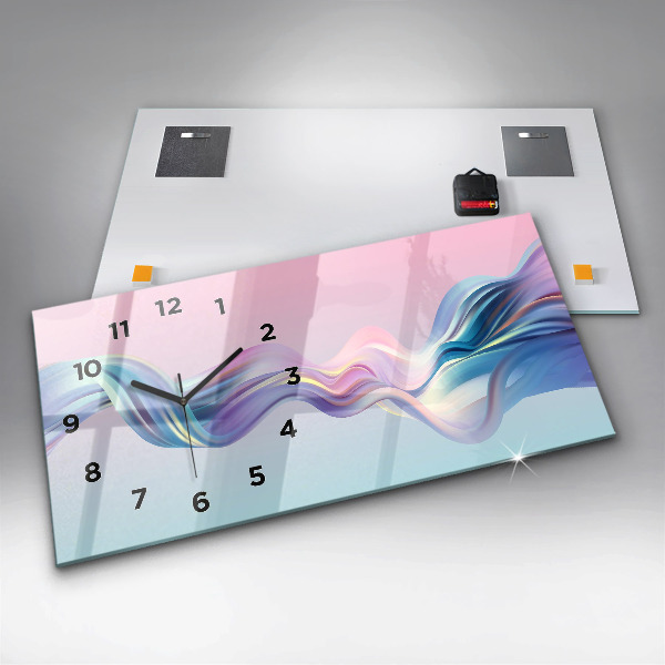Horloge murale horizontale 'Élément d''écoulement de fluide'