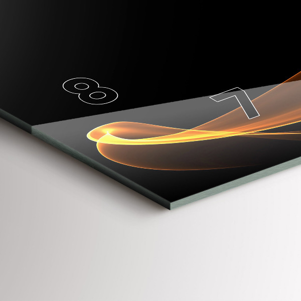 Horloge murale horizontale Lignes orange