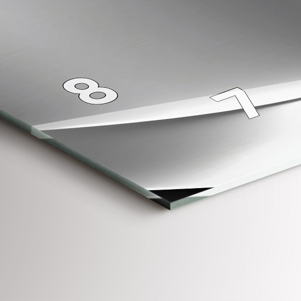 Horloge murale horizontale Abstraction argentée