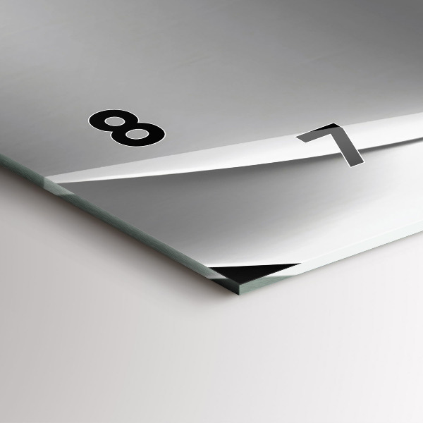 Horloge murale horizontale Abstraction argentée