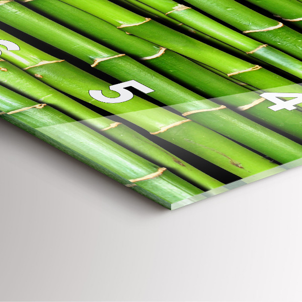 Horloge murale carrée Bambou asiatique