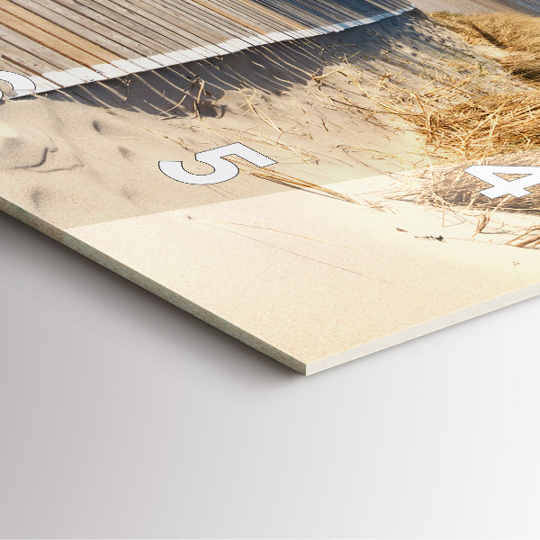 Horloge murale carrée Vue de la plage