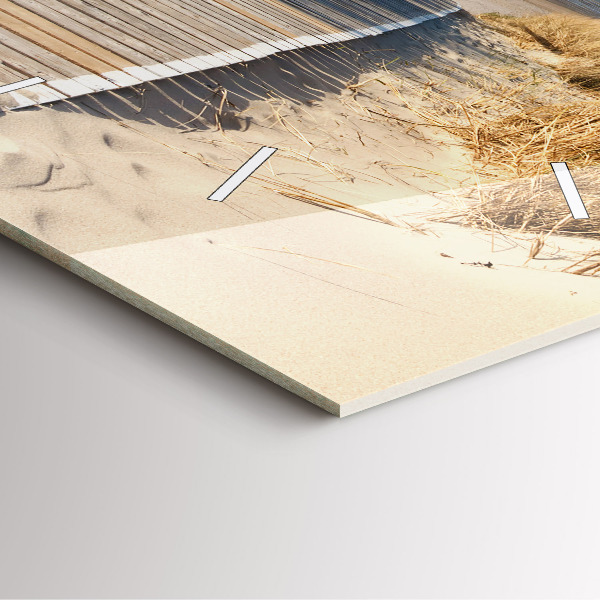 Horloge murale carrée Vue de la plage