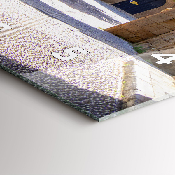 Horloge murale carrée Rue pittoresque de Rhodes