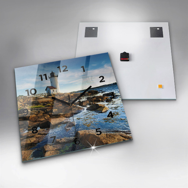 Horloge murale carrée 'Phare d''Annisquam'