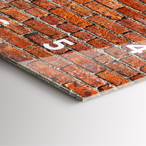 Horloge murale carrée Vieux mur de briques