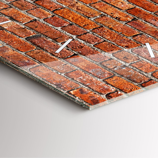 Horloge murale carrée Vieux mur de briques