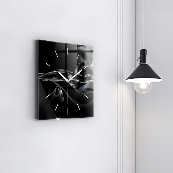 Horloge murale carrée Fumée abstraite