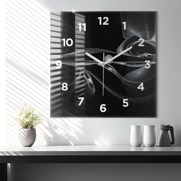Horloge murale carrée Fumée abstraite