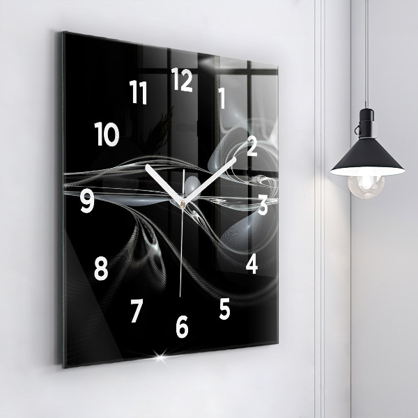 Horloge murale carrée Fumée abstraite