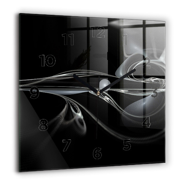 Horloge murale carrée Fumée abstraite