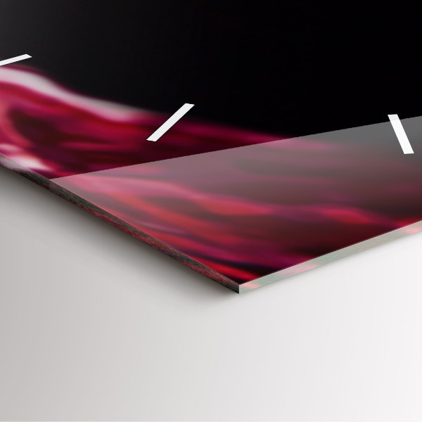 Horloge murale carrée Vin rouge