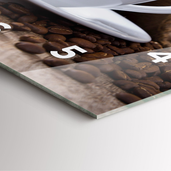 Horloge murale carrée Une tasse de café