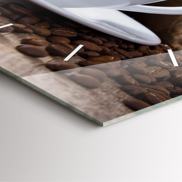 Horloge murale carrée Une tasse de café