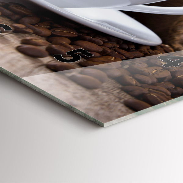 Horloge murale carrée Une tasse de café