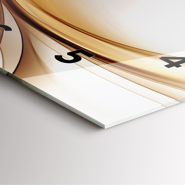 Horloge murale carrée Abstraction dorée