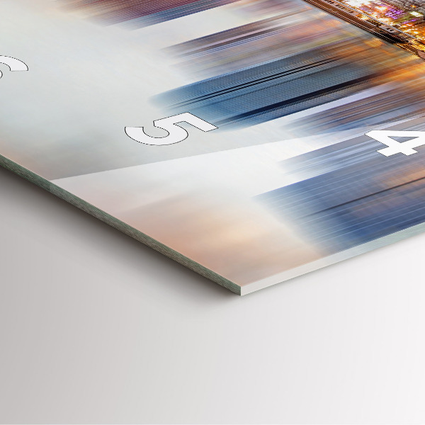 Pendule carrée en verre Panorama avec la Tour Eiffel