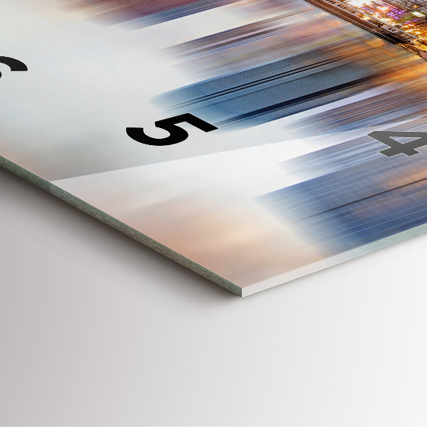 Pendule carrée en verre Panorama avec la Tour Eiffel