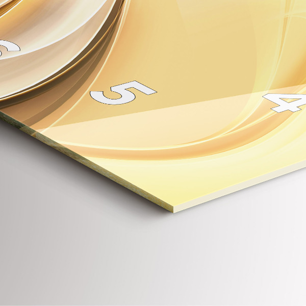 Horloge carrée en verre 'Ondes d''abstraction'