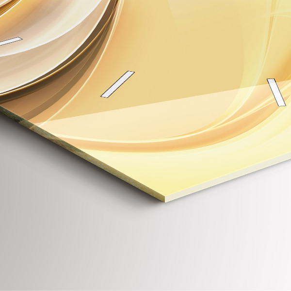 Horloge carrée en verre 'Ondes d''abstraction'