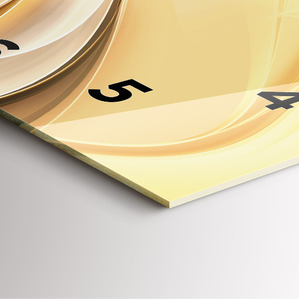 Horloge carrée en verre 'Ondes d''abstraction'