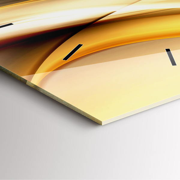 Horloge carrée en verre Vague abstraite