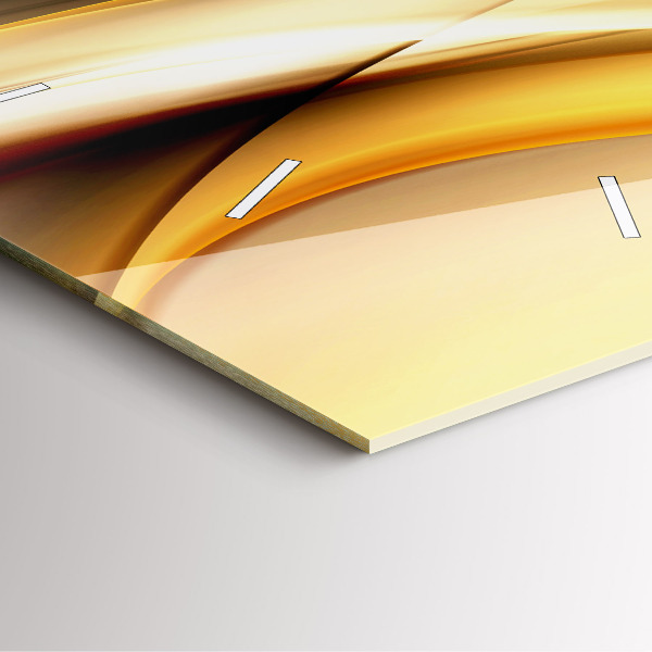 Horloge carrée en verre Vague abstraite