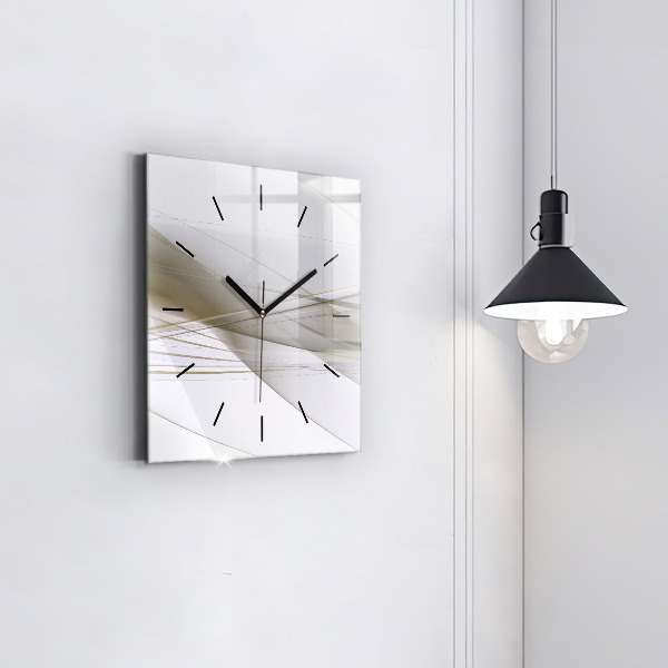 Horloge murale carrée Abstraction lumineuse