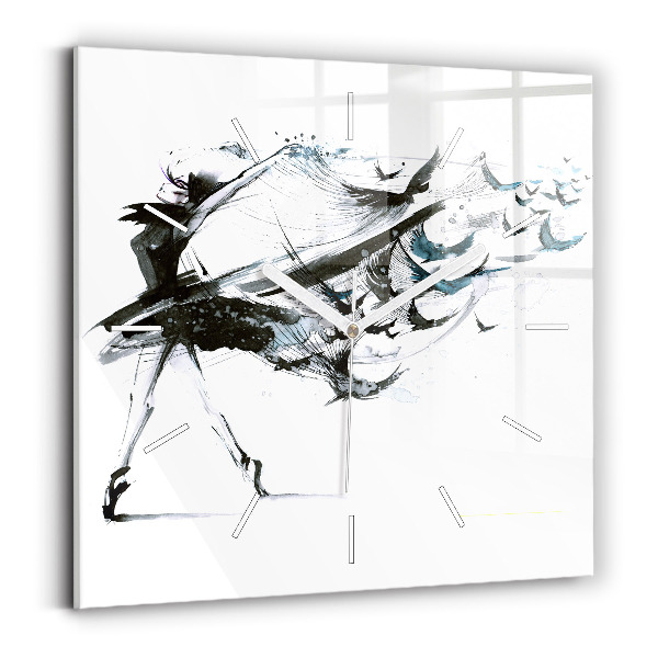 Horloge murale carrée Femme dansant le ballet