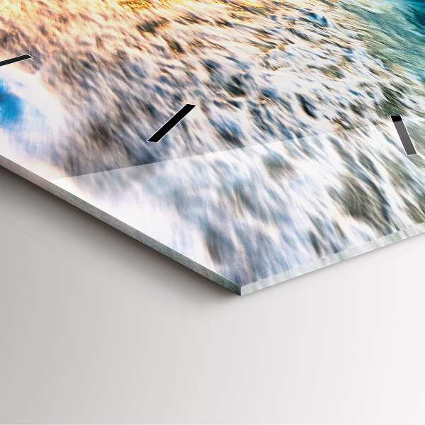 Horloge murale carrée Plage, mer et sable