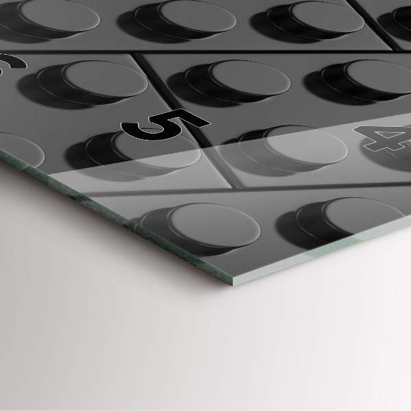 Horloge murale carrée Blocs de jouets