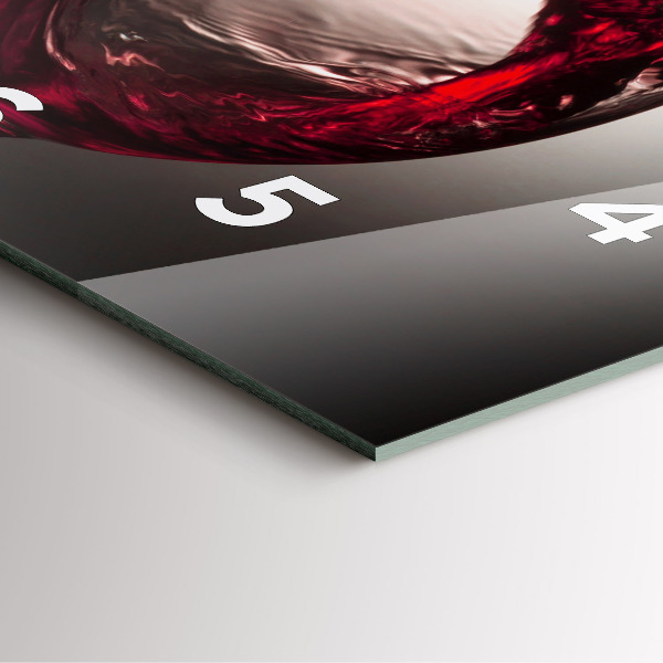 Horloge murale carrée Un verre de vin