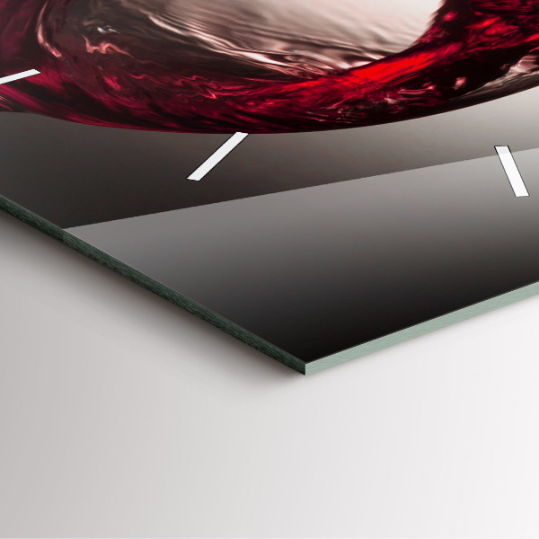 Horloge murale carrée Un verre de vin