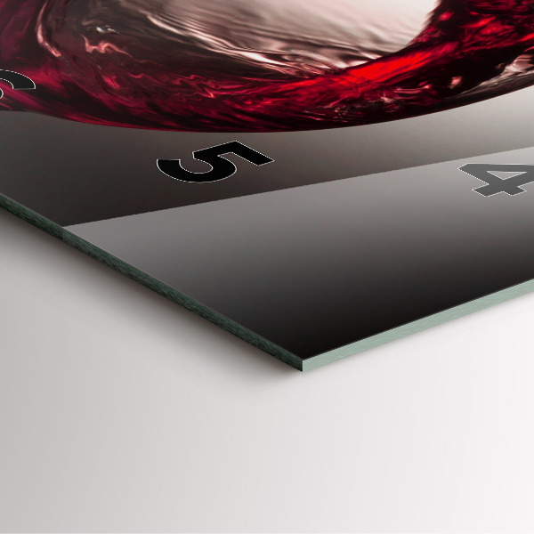 Horloge murale carrée Un verre de vin