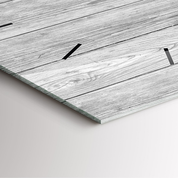 Horloge carrée en verre Panneaux en bois