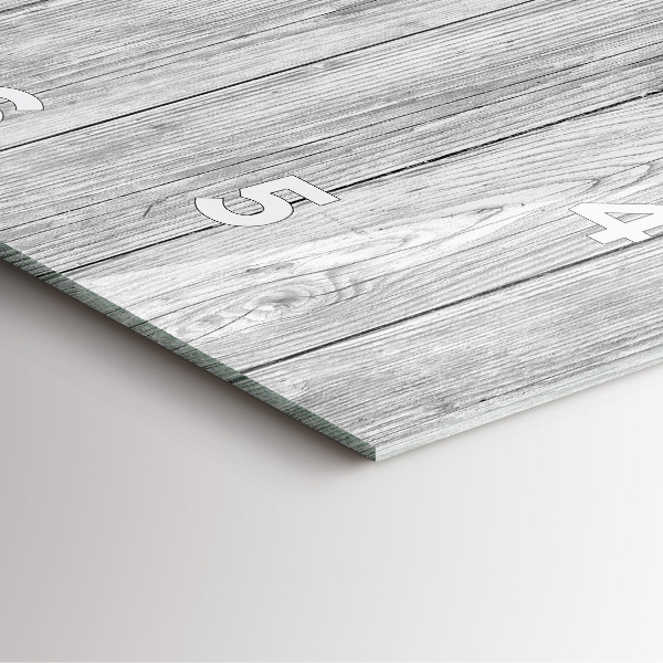 Horloge carrée en verre Panneaux en bois