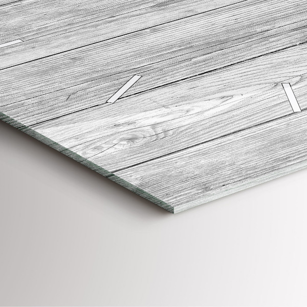 Horloge carrée en verre Panneaux en bois