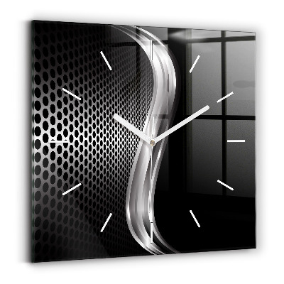 Horloge murale carrée Abstraction du black metal