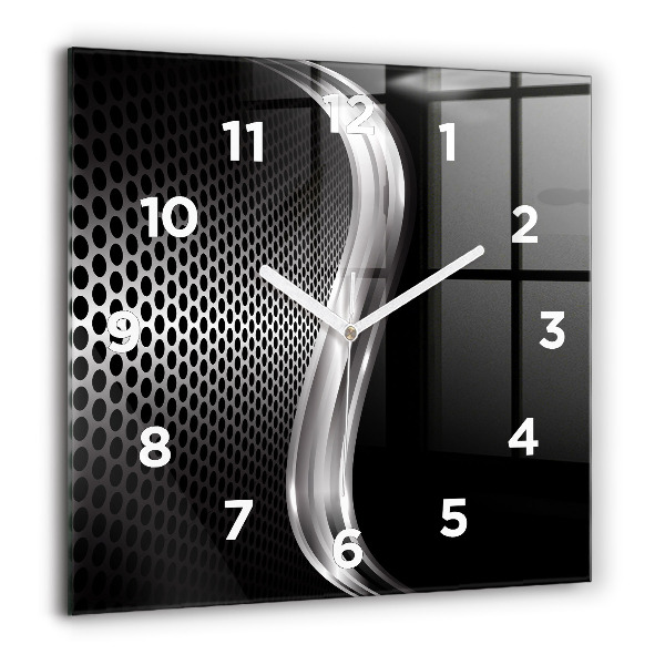 Horloge murale carrée Abstraction du black metal