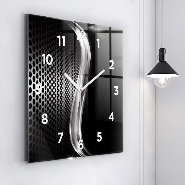 Horloge murale carrée Abstraction du black metal