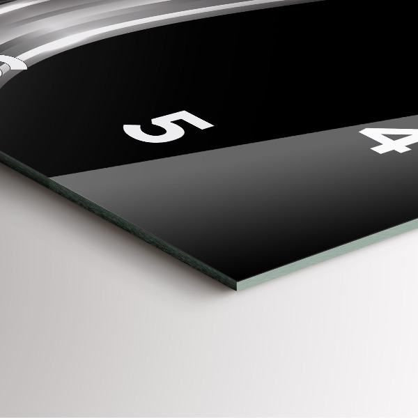 Horloge murale carrée Abstraction du black metal