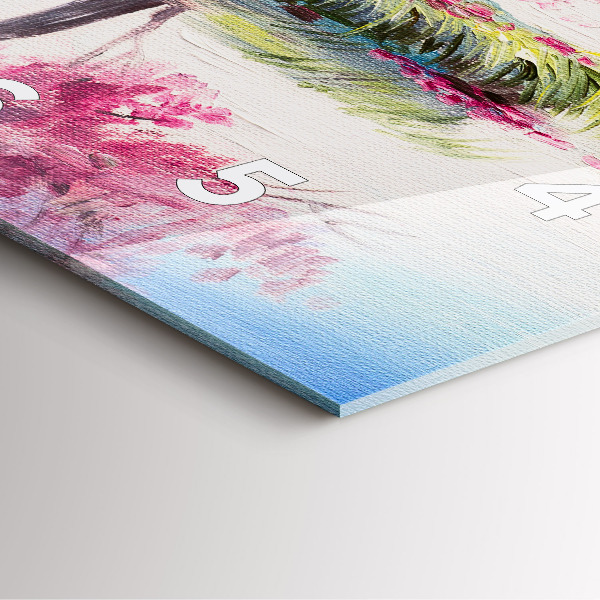 Horloge carrée en verre 'Mosaïque d''arbres'