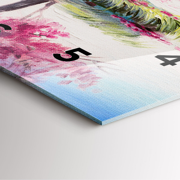 Horloge carrée en verre 'Mosaïque d''arbres'