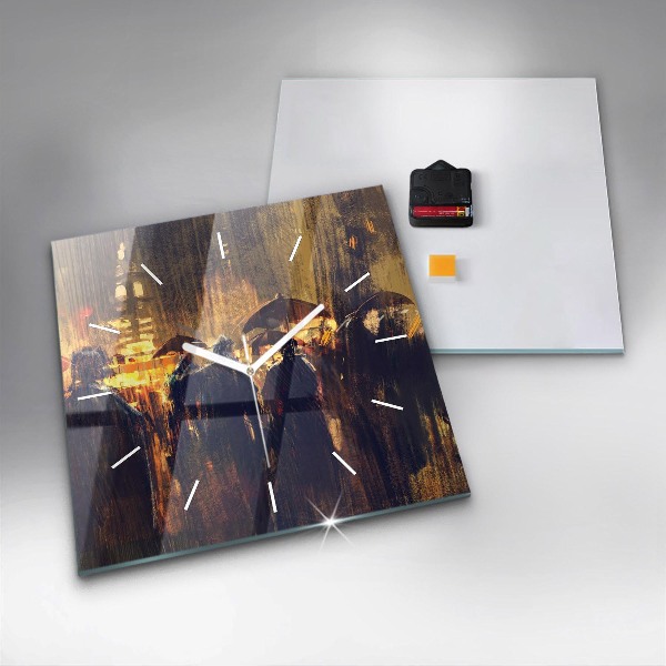 Horloge carrée en verre 'L''impressionnisme dans l''art Place du Marché'