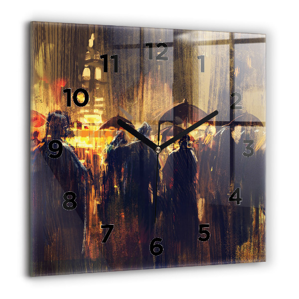 Horloge carrée en verre 'L''impressionnisme dans l''art Place du Marché'