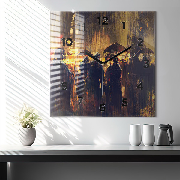 Horloge carrée en verre 'L''impressionnisme dans l''art Place du Marché'