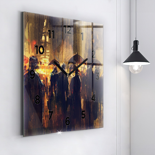 Horloge carrée en verre 'L''impressionnisme dans l''art Place du Marché'