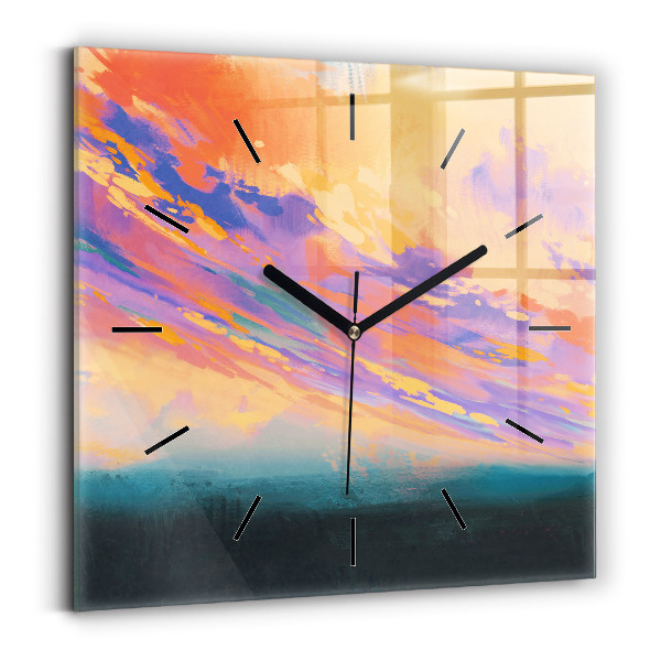 Horloge carrée en verre Amour platonique